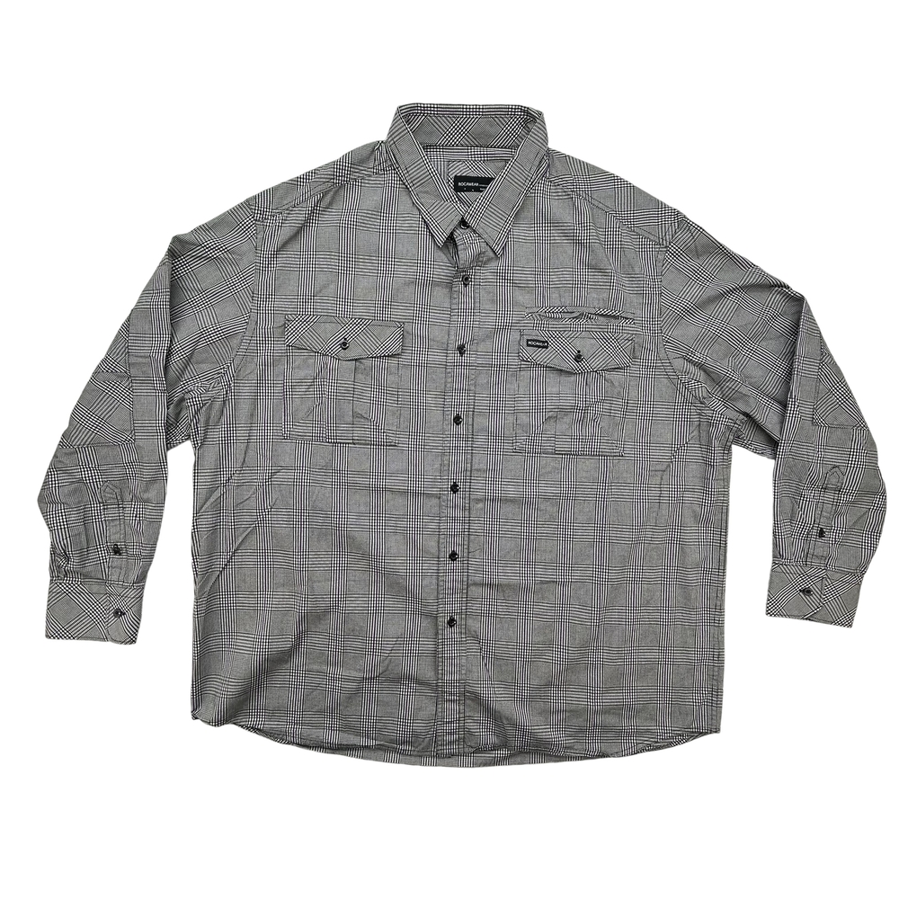 Rocawear Shirt Mens 3XL Button Up Plaid Long Sleeve Pocket Urban Streetwear